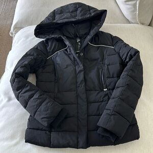 Puffer jacket with hood. Like new